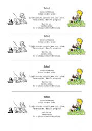 English Worksheet: school poem