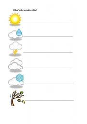 English Worksheet: Whats the weather like?