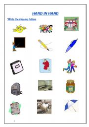 English Worksheet: missing letters