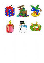 English Worksheet: Christmas Bingo