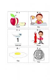English Worksheet: The ABC (A-L)