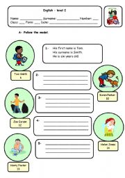 English Worksheet: PERSONAL IDENTIFICATION