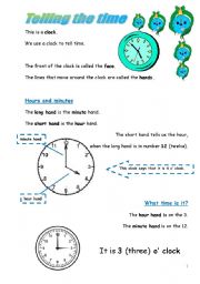 English Worksheet: Telling the time