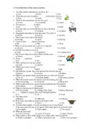 English Worksheet: test Paper - 3rd grade