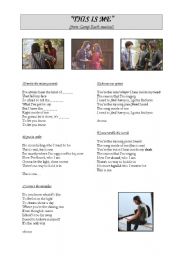 English Worksheet: CAMP ROCK SONG 