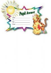 English Worksheet: Award