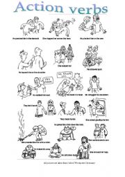 English Worksheet: Action body verbs