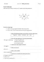 English Worksheet: music