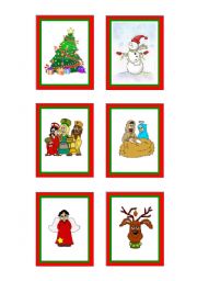 English Worksheet: Christmas-cards 04 - 10