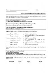 English Worksheet: gerunds and infinitives 