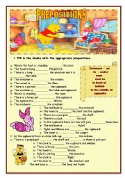 English Worksheet: Prepositions