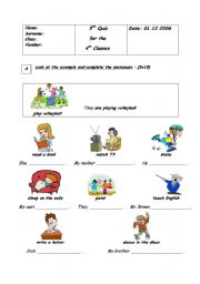 English Worksheet: Actions