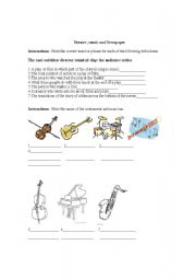 English Worksheet: Theater, literature and newspaper