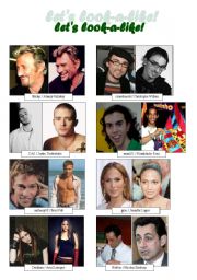 English Worksheet: look-a-like