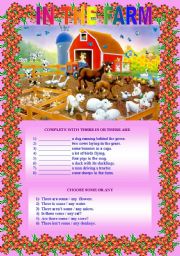 English Worksheet: iN THE FARM