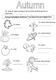 English Worksheet: Autumn 