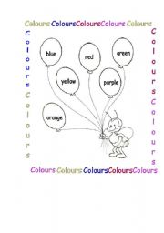 English Worksheet: Colours