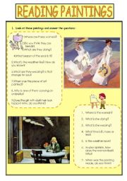 English Worksheet: Reading paintings