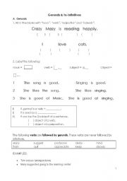 English worksheet: Gerunds & to-infinitives