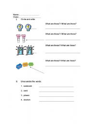 English Worksheet: these/those