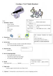 English Worksheet: Creating a Radio Broadcast