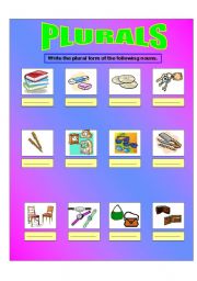 English Worksheet: Plurals