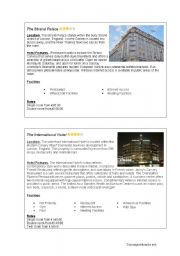 English Worksheet: Hotel information