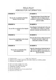 English Worksheet: Asking for information