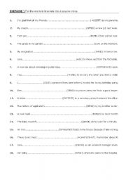 English Worksheet: Passive Voice