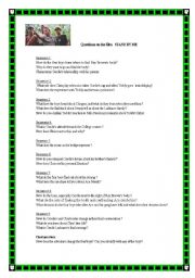 English Worksheet: Watching activities for the movie STAND BY ME