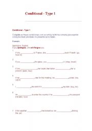 English worksheet: if-clauses