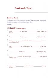 English Worksheet: if-clauses