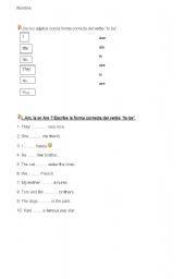 English worksheet: Verb 