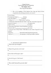 English Worksheet: The Surprise from Frog and Toad All Year