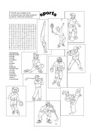 English Worksheet: sports