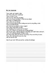 English Worksheet: Dialogue