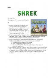 Shrek 1 Movie Follow Up Activities