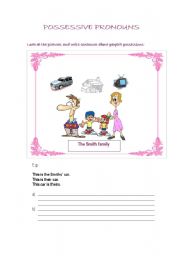 English worksheet: POSSESSIVES - Part 1