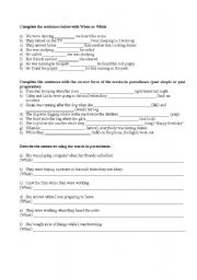 English Worksheet: Past Review