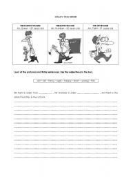 English Worksheet: types of teachers