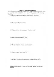 English Worksheet: IELTS film viewing exercise