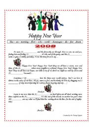 English Worksheet: Happy New Year