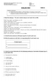 English Worksheet: If clause type 0 and 1