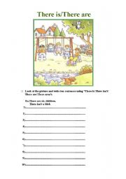 English Worksheet: There is/There are 