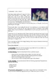 English Worksheet: INTERNET LOVE STORY