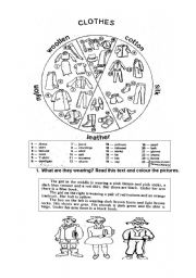 English Worksheet: Colouring clothes