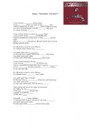 English Worksheet: Lyrics You and I - Scorpions