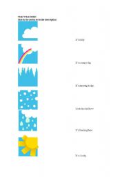 English worksheet: THE WEATHER