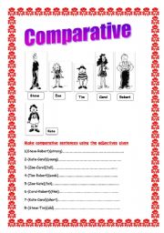 English Worksheet: Comparative