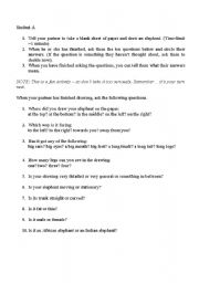 English worksheet: Draw and Discover Student A